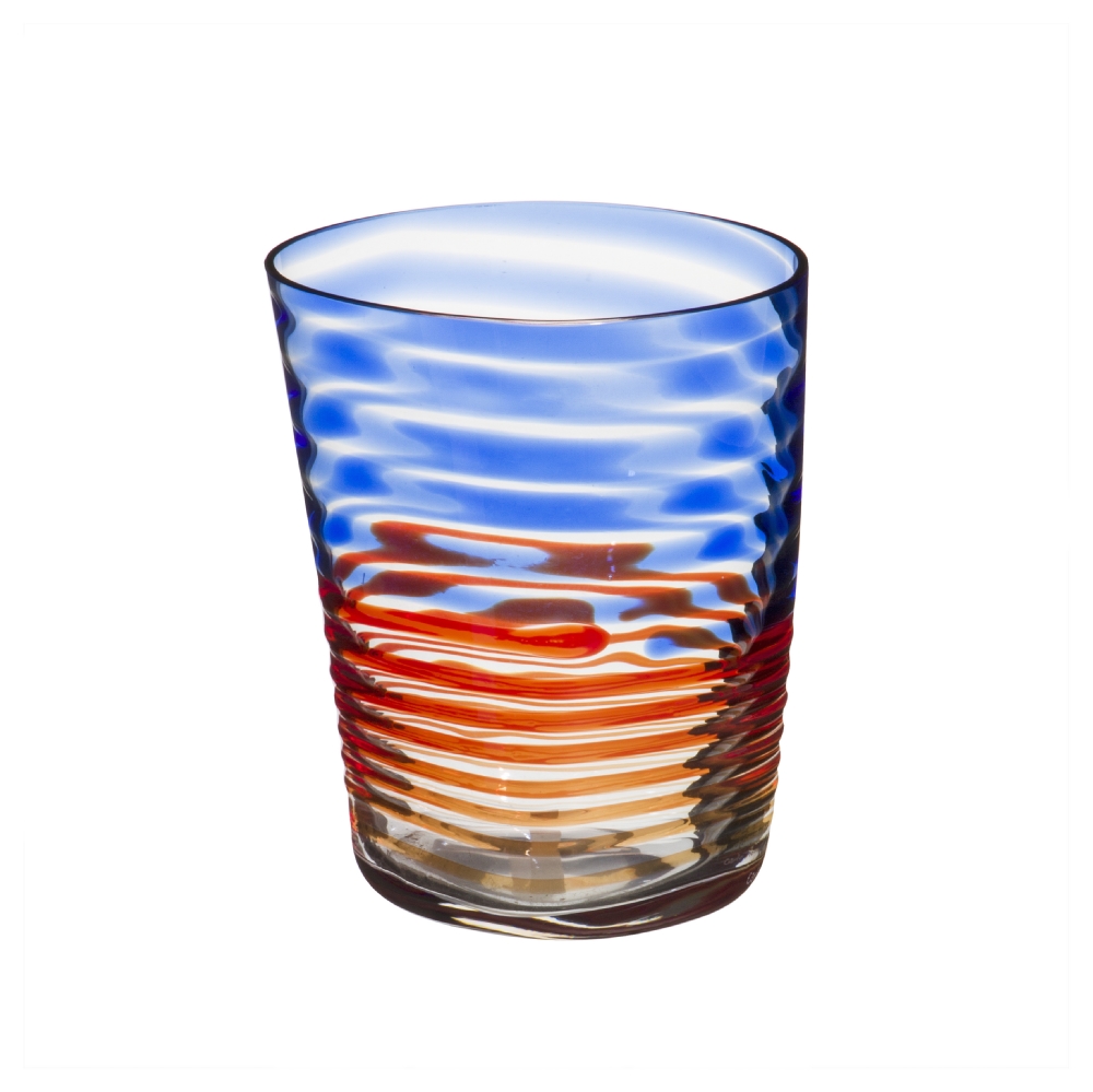 Bicchiere Acqua Bora Linee Rosse e Blu